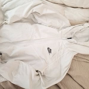 White Nike Windbreaker Hoodie